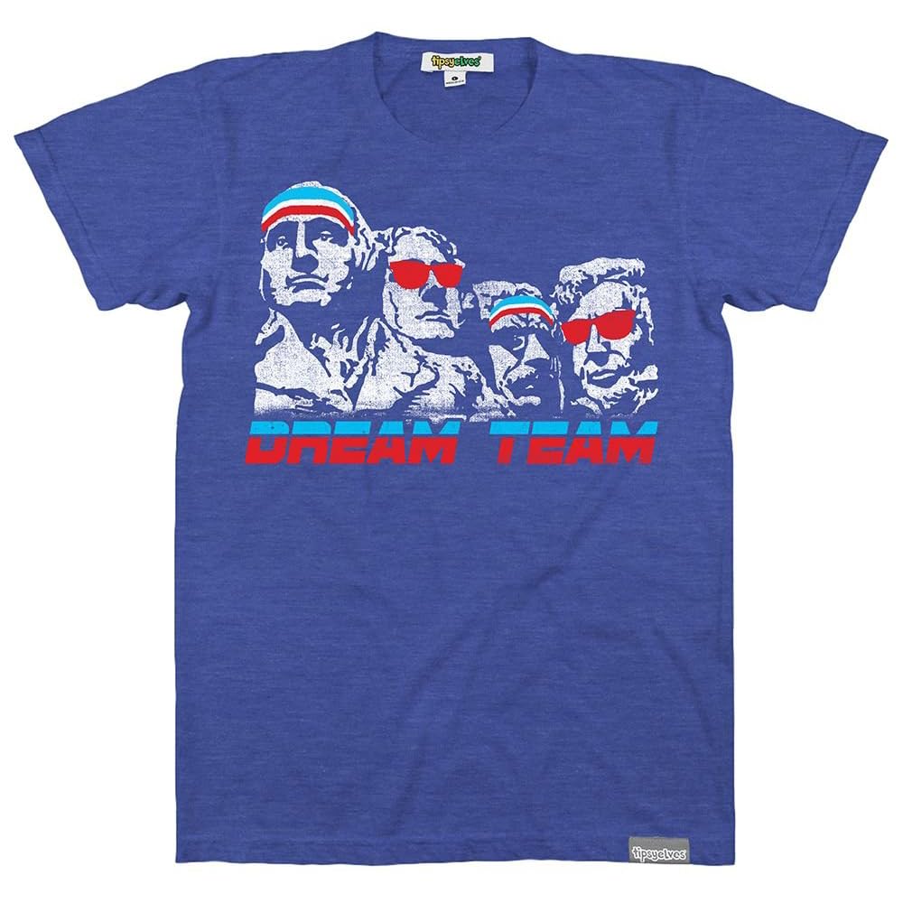 HOTTipsy Elves Patriotic Shirts for Men Comfy Casual American Flag Short Sleeve Mens 4th of July Summer Tees