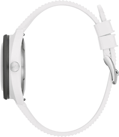 HOTBulova Oceanographer Snorkel Amazon Exclusive Ceramic Case and White Perforated Rubber Strap Watch, Day Date 100M WR