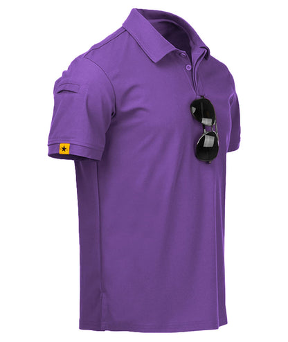 HOTV VALANCH Mens Polo Shirts Short Sleeve Moisture Wicking Golf Polo Athletic Collared Shirt Tennis T-Shirt Tops