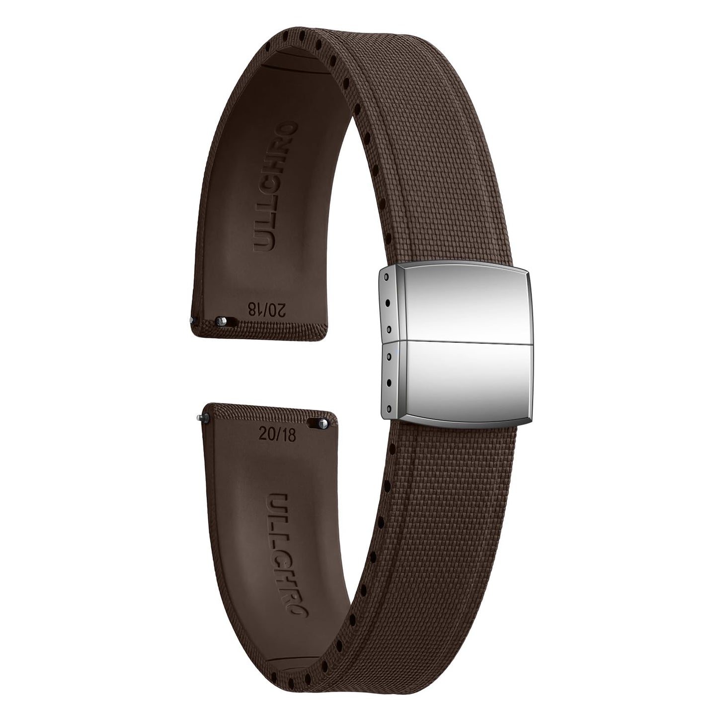 HOTFKM Rubber Watch Strap 20mm, Quick Release Watch Band 22mm for Men Women, Waterproof Soft Premium Fluororubber Cut to Size 18mm 19mm 21mm 23mm 24mm Deployment Clasp
