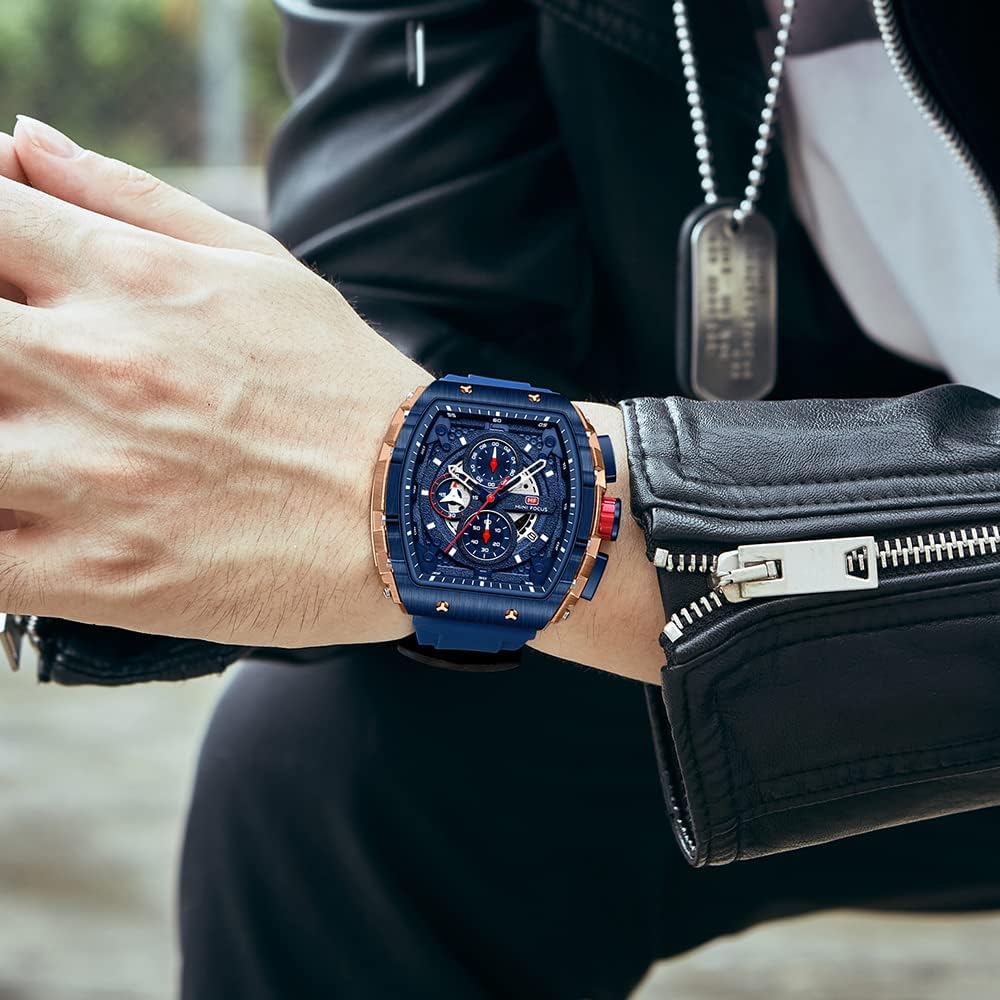 HOTMini Focus Men's Watch Fashion Sport Wrist Watches (Chronograph/Waterproof/Luminous/Calendar) Silicon Strap Quartz Watches for Men