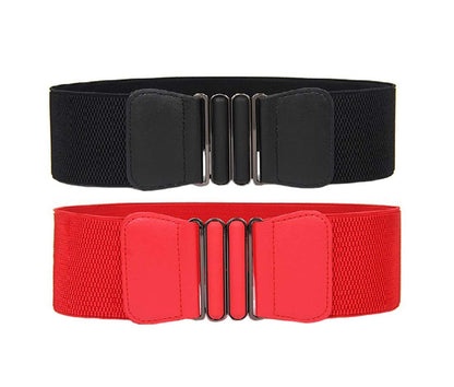 HOTSwtddy Women's Elastic Wide Stretchy Waist Cinch Belt Waistband For Dresses