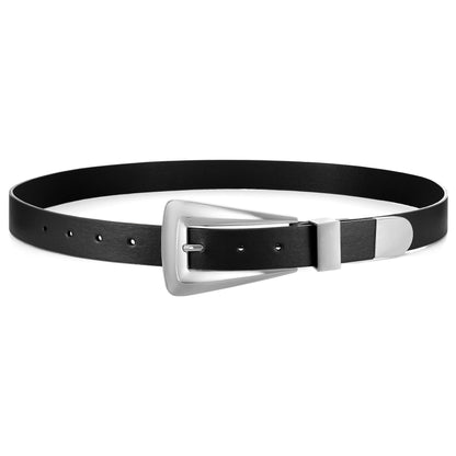 HOTWomen's Leather Belts for Jeans Pants Fashion Leather Waist Belt Ladies Dress Belts with Gold/Silver Buckle