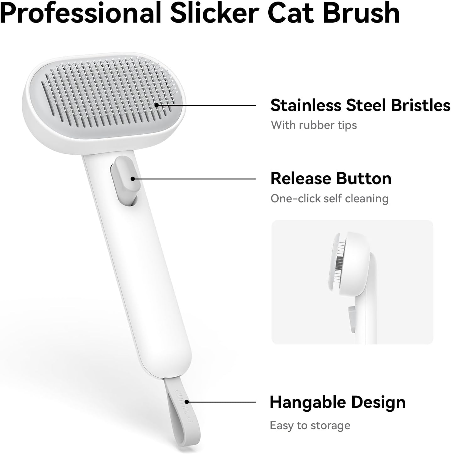 HOTAumuca Cat Brush for Shedding, Cat Brushes for Indoor Cats, Cat Brush for Long or Short Haired Cats, Cat Grooming Brush Cat Comb for Kitten Rabbit Massage Removes Loose Fur