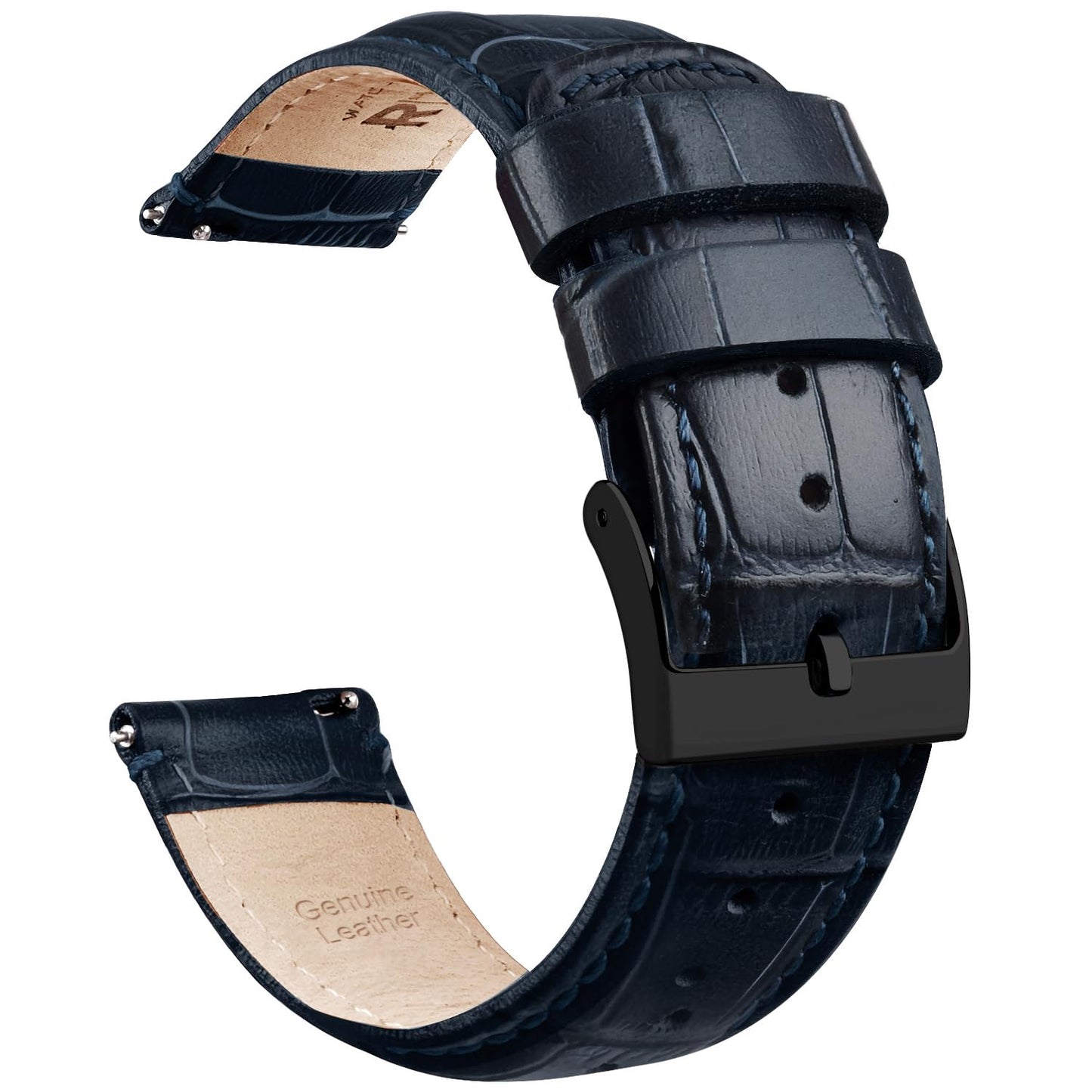 HOTRitche Christmas Gift Quick Release Leather Watch Bands Genuine Leather Watch Strap for Samsung Galaxy Watch 6 Band Classic 43mm 47mm 40mm 44mm 18mm, 20mm or 22mm for Men and Women, White Elephant Gifts, Stocking Stuffers for Men