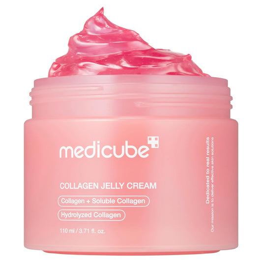 HOTmedicube Jelly Cream with Collagen & Niacinamide, 3.71 fl.oz | Freeze-Dried Hydrolyzed Collagen for Skin Barrier Hydration & 24H Glow - Plumper, Firmer looking skin, 3.71 fl.oz