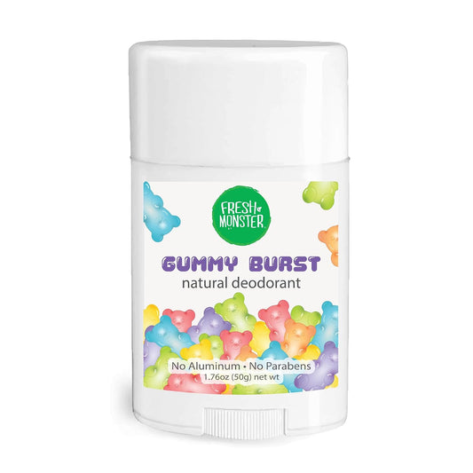 HOTFresh Monster Natural Deodorant for Kids & Teens I Mom's Choice Gold Award Winner | Aluminum-Free, Paraben-Free, Hypoallergenic I 24-Hour Protection I Beach Gummy Burst Scent I 1.76 oz
