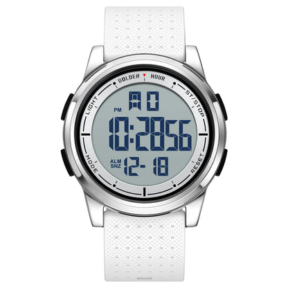 HOTGOLDEN HOUR Ultra-Thin Minimalist Sports Waterproof Digital Watches Men with Wide-Angle Display Rubber Strap Wrist Watch for Men Women
