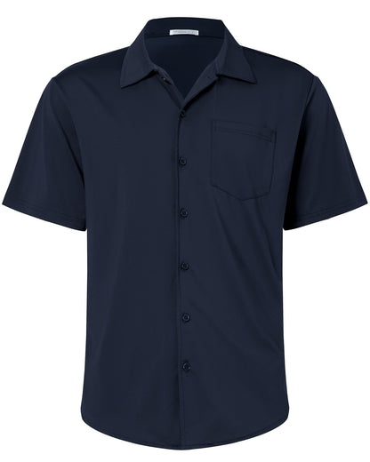 HOTBOJIN Men's Hawaiian Wrinkle Free Short Sleeve Button Down Tropical Floral Beach Vacation Shirt