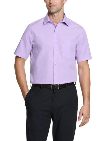 HOTVan Heusen Men's Short Sleeve Dress Shirt Regular Fit Poplin Solid