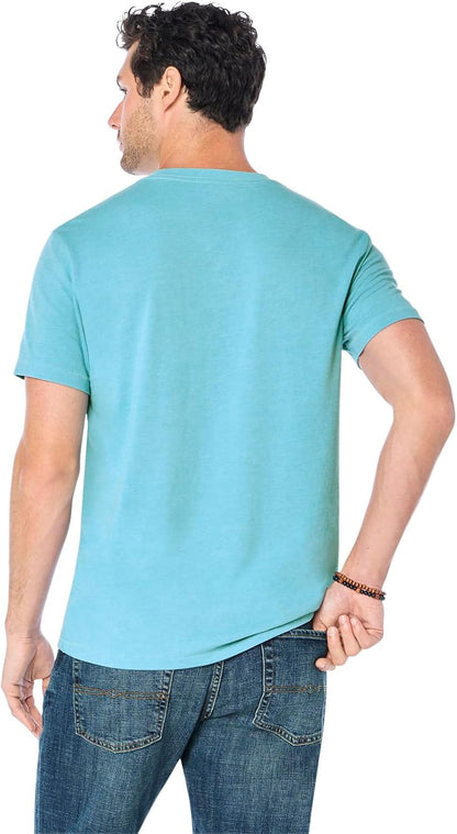 HOTLucky Brand Men's Venice Burnout V Neck Tee