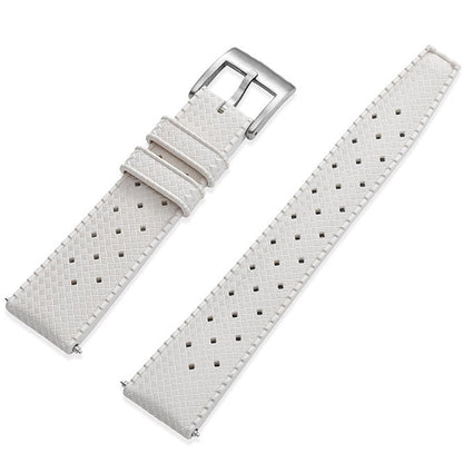 HOTFKM Rubber Watch Strap Quick Release Tropical Style Fluororubber 18mm 19mm 20mm 21mm 22mm Soft Breathable Durable FKM Rubber Watch Band Universal Replacement Band Strap for Men Women