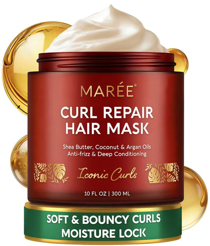 HOTMAREE Deep Conditioning Hair Mask for Damaged Hair Treatment – Keratin Hair Care for Hydrating Growth Repair Moisturizing – Dry Curly Color Refreshing – 10 Fl Oz, Purple