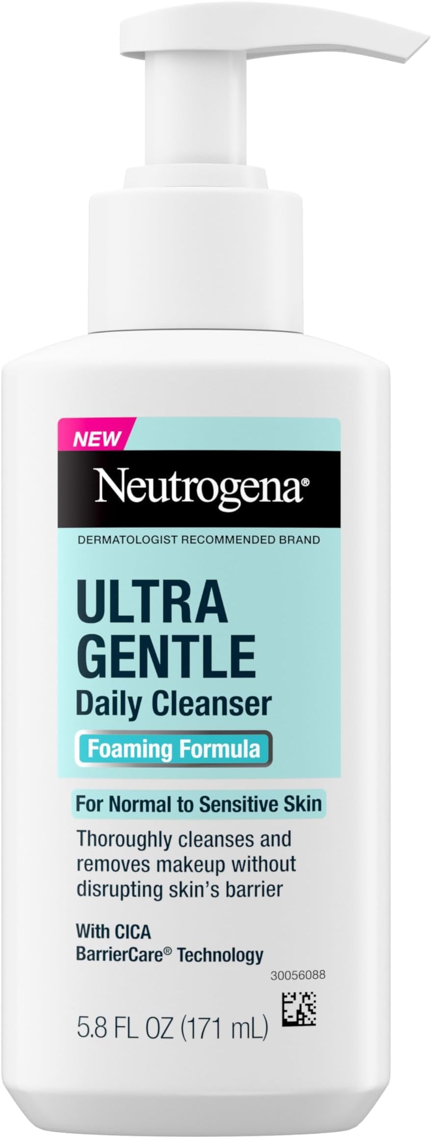 HOTNeutrogena Ultra Gentle Foaming Facial Cleanser, Fragrance Free Hydrating Face Wash for Sensitive Skin, Daily Non Over Drying Makeup Remover, Hypoallergenic, Soap & Dye Free, Non-Comedogenic, 16 Fl Oz