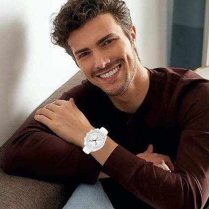HOTBands for Moonswatch Watch Rubber for Omega x Swatch MoonSwatch 20mm Rolex Seiko Watch Silicone Men with Stainless Steel Replacement Bracelet Original Bracelet Omega x Swatch MoonSwatch Speedmaster
