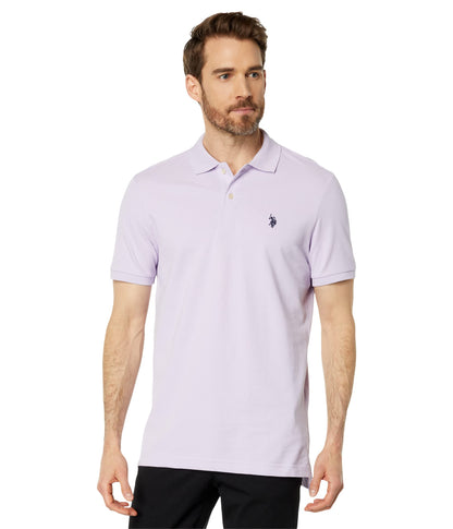 HOTU.S. Polo Assn. Men's Classic Polo Shirt, Two-Button Closure Pique Polo Shirt, Summer Fashion Golf Shirt | Two-Button Closure Pique Polo Shirt, Summer Fashion Golf Shirt