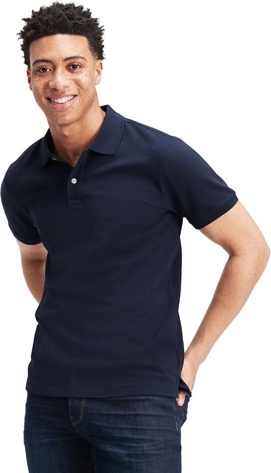 HOTGap Men's Stretch Pique Polo Shirt