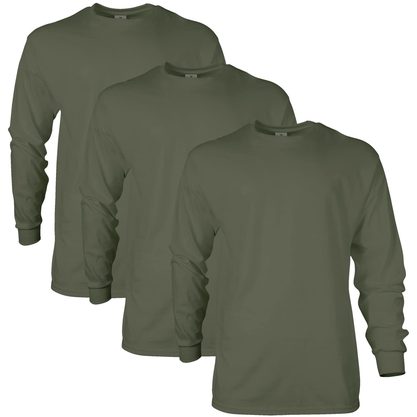 HOTGildan Adult Ultra Cotton Long Sleeve T-Shirt, Style G2400, Multipack