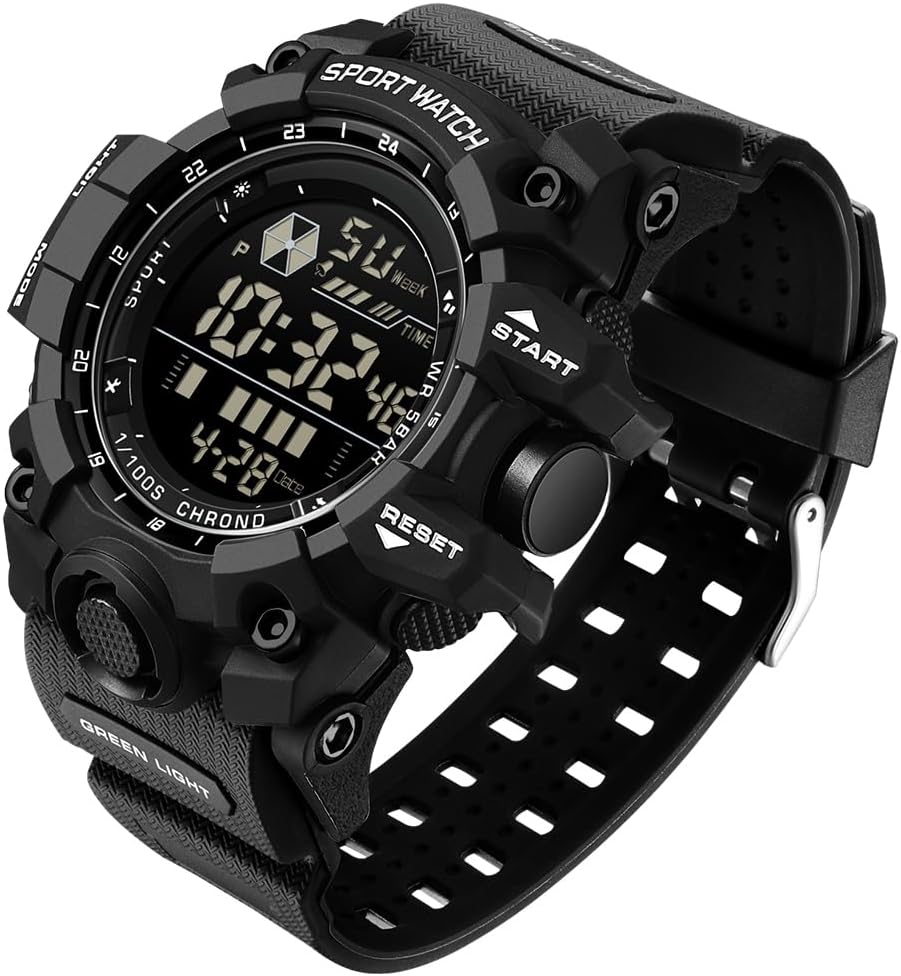 HOTFANMIS Mens Military Multifunction Digital LED Watch Electronic Waterproof Alarm Quartz Sports Watch