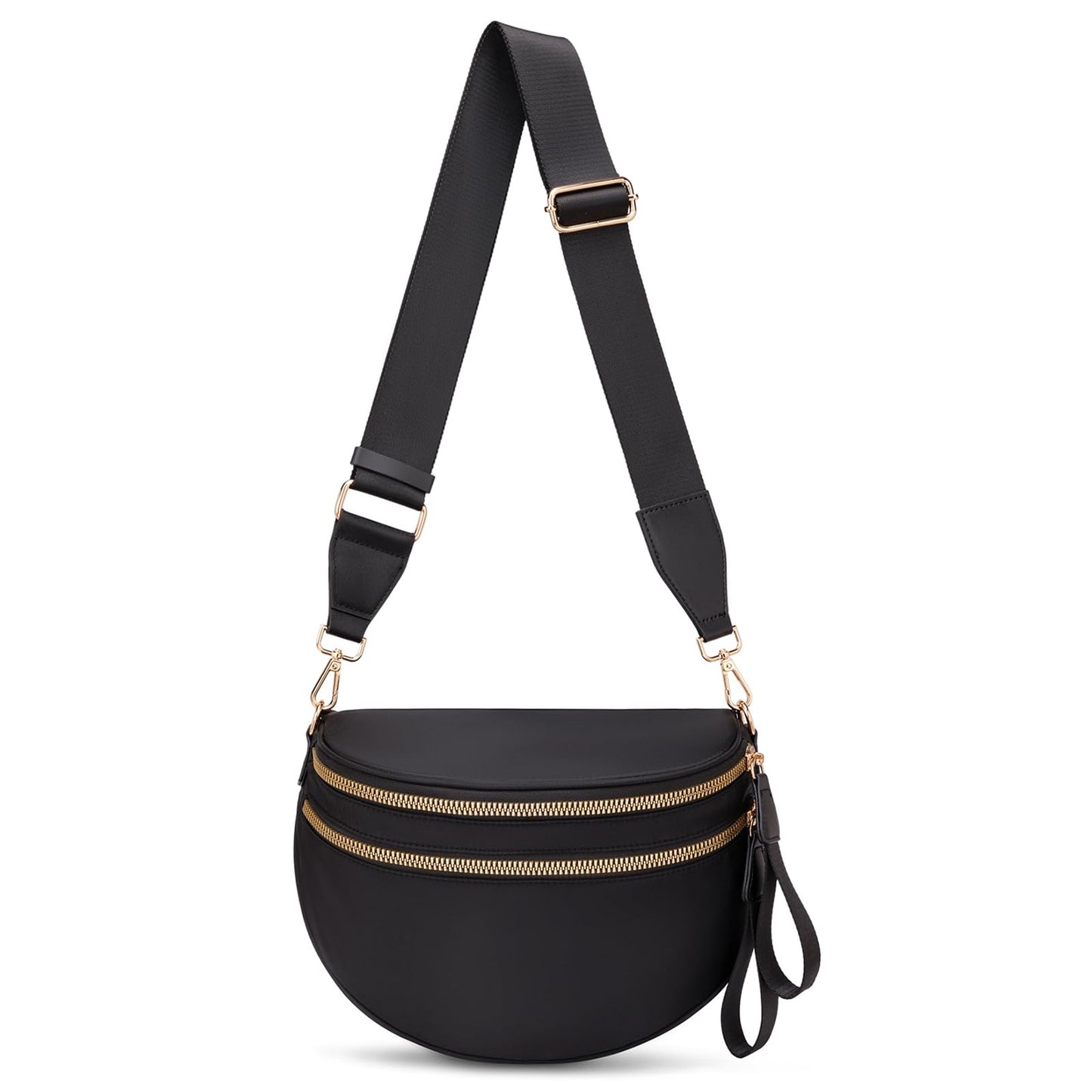 HOTPure Colour Crossbody Bum Bags for Women Spacious Checkered Cross body Bag Nylon Trendy Fanny Pack for Travel