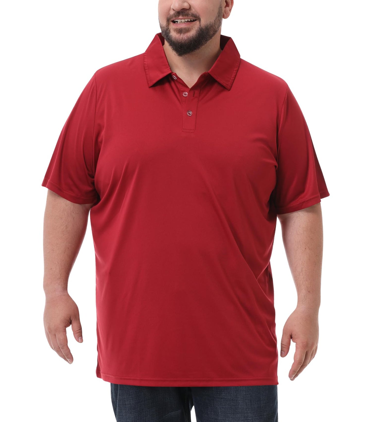 HOTIdtswch Men's Big and Tall Polo Shirts UPF 50+ Casual Work Quick Dry Short Sleeve Collared Golf Shirt（XL-8XL）