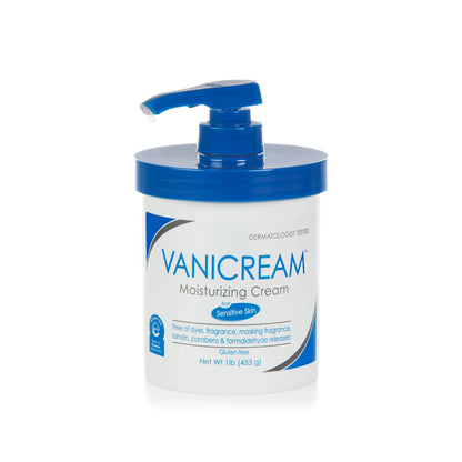 HOTVanicream Moisturizing Cream with Pump Dispenser, 16 Oz, Formulated without Common Irritants for Sensitive Skin, Body & Face Moisturizer, Restores Moisture & Soothes Irritated, Itchy Areas
