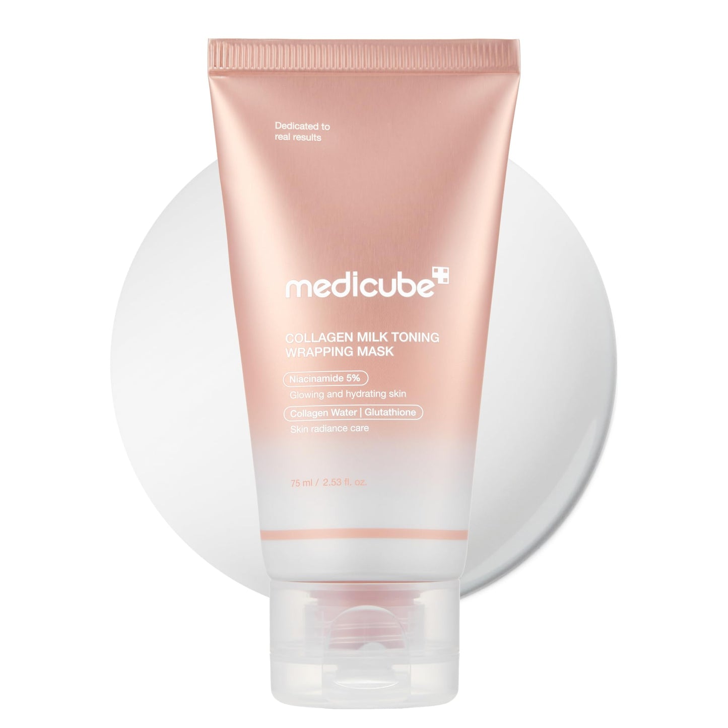 HOTmedicube Wrapping Mask Collagen Glazed Milky Glow Daytime Peel Off Mask | Quick and Easy Care with Glutathione, Niacinamide for Plumped, Hydrated & Smooth Skin | Korean Skin Care, 2.53 fl.oz