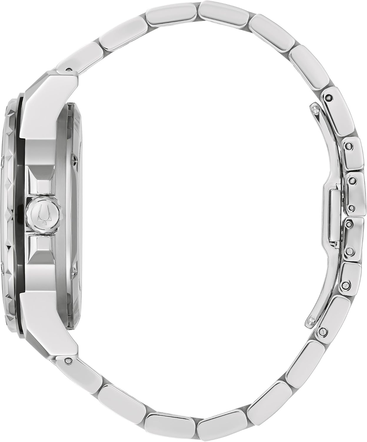 HOTBulova Marc Anthony Men's Automatic Marine Star Stainless Steel Watch,Open Aperture,Exhibition Case Back,Diamond Accent Blue Sunray Dial, (Model:98D184)