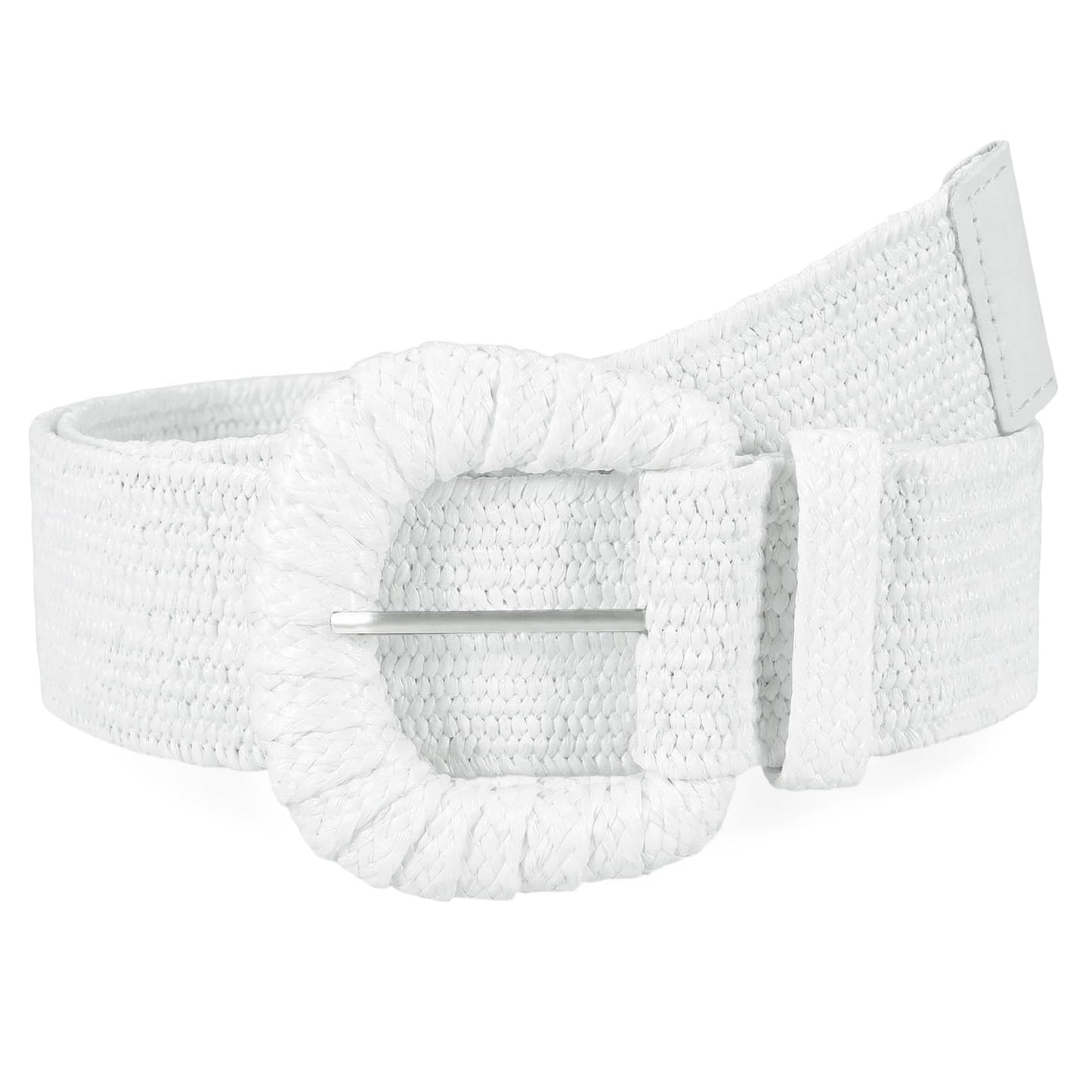 HOTStraw Woven Elastic Belt for Women Stretchy Belts for Dress Fashion Boho Waist Belt Rattan Raffia Ladies Belts