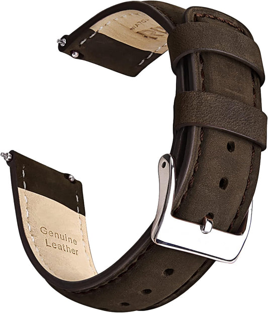 HOTRitche Christmas Gift Quick Release Leather Watch Bands Genuine Watch Straps for Men Women Top Grain Leather Watch Strap, White Elephant Gifts, Stocking Stuffers for Men, Father's Day gifts