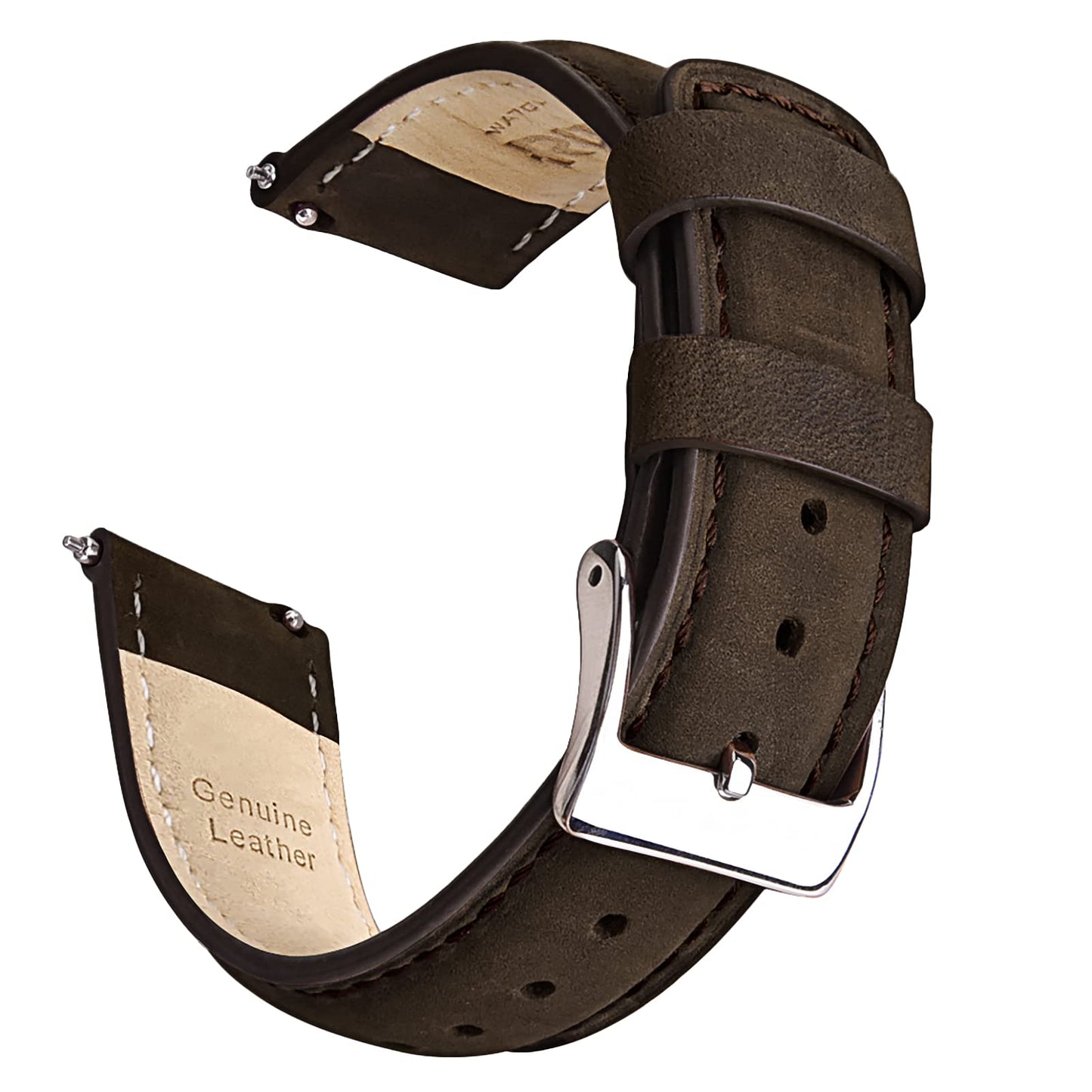 HOTRitche Christmas Gift Quick Release Leather Watch Bands Genuine Watch Straps for Men Women Top Grain Leather Watch Strap, White Elephant Gifts, Stocking Stuffers for Men, Father's Day gifts