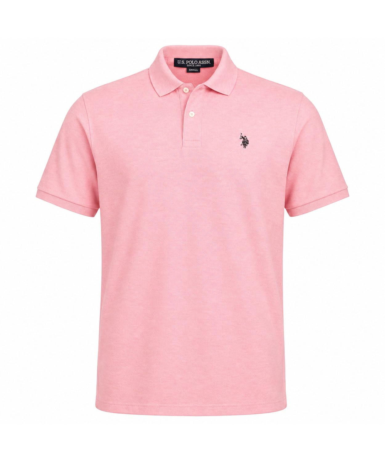 HOTU.S. Polo Assn. Men's Classic Polo Shirt, Two-Button Closure Pique Polo Shirt, Summer Fashion Golf Shirt | Two-Button Closure Pique Polo Shirt, Summer Fashion Golf Shirt