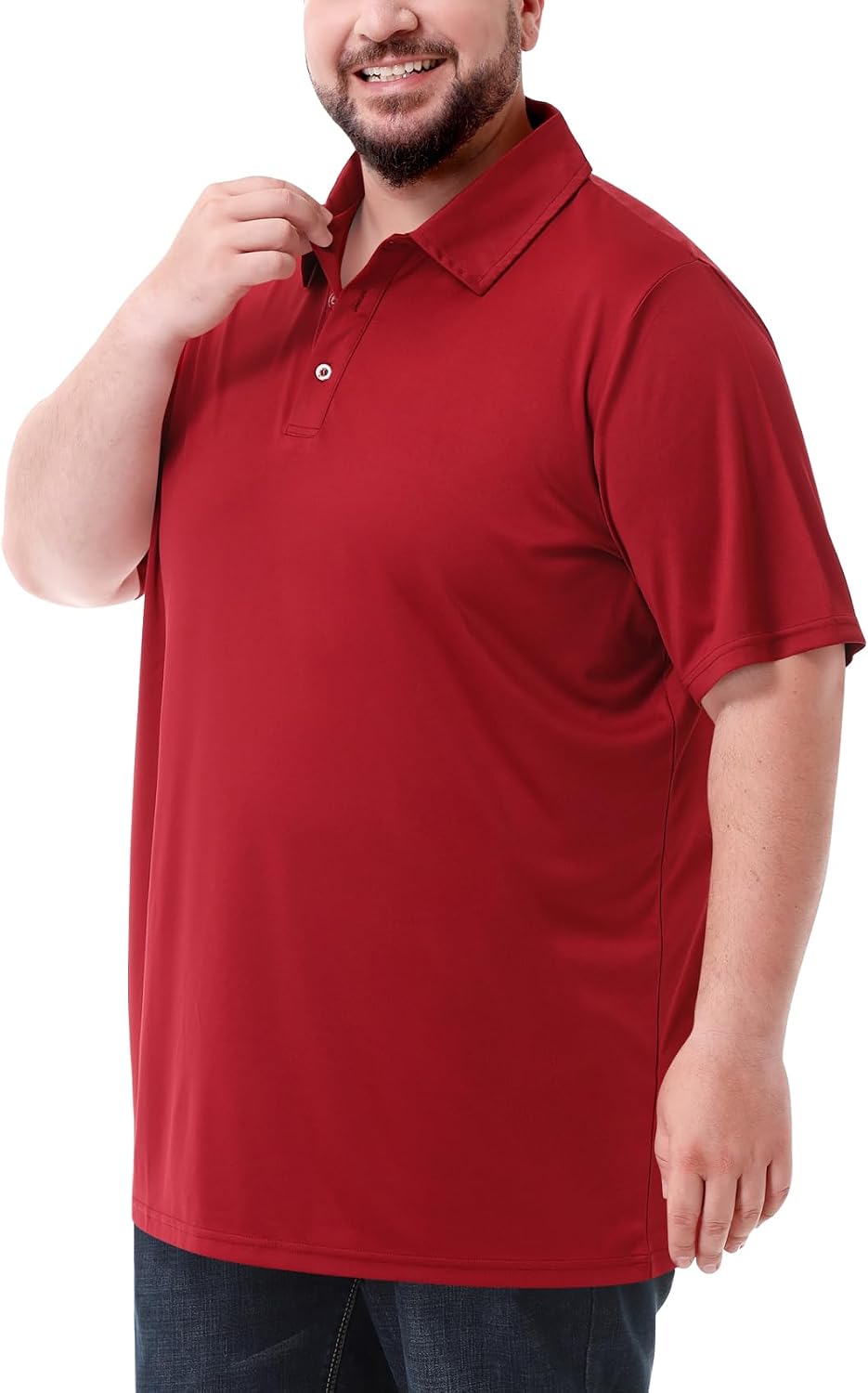 HOTIdtswch Men's Big and Tall Polo Shirts UPF 50+ Casual Work Quick Dry Short Sleeve Collared Golf Shirt（XL-8XL）