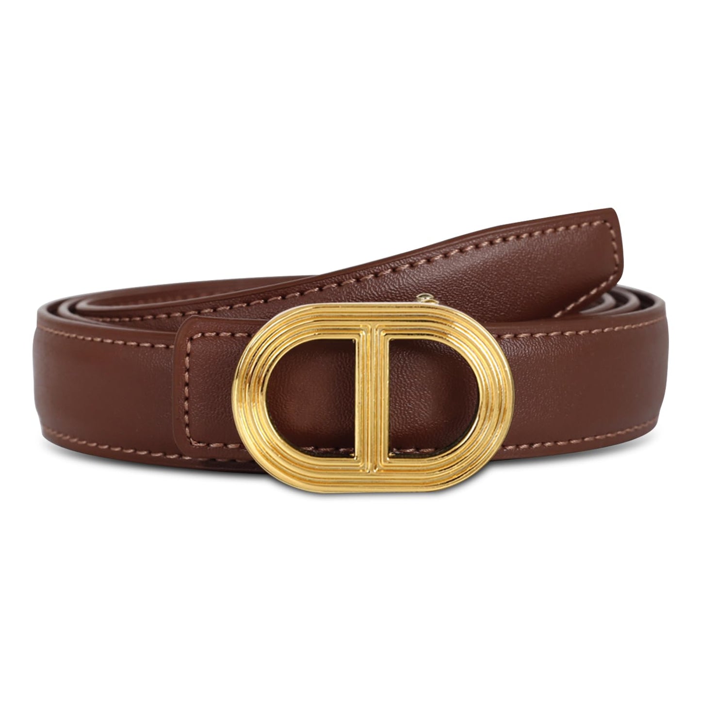 HOTRelang Women's Belts with Gold Buckle, Fashion Waist Band, Elegant Ladies' Belt, Gift for Women