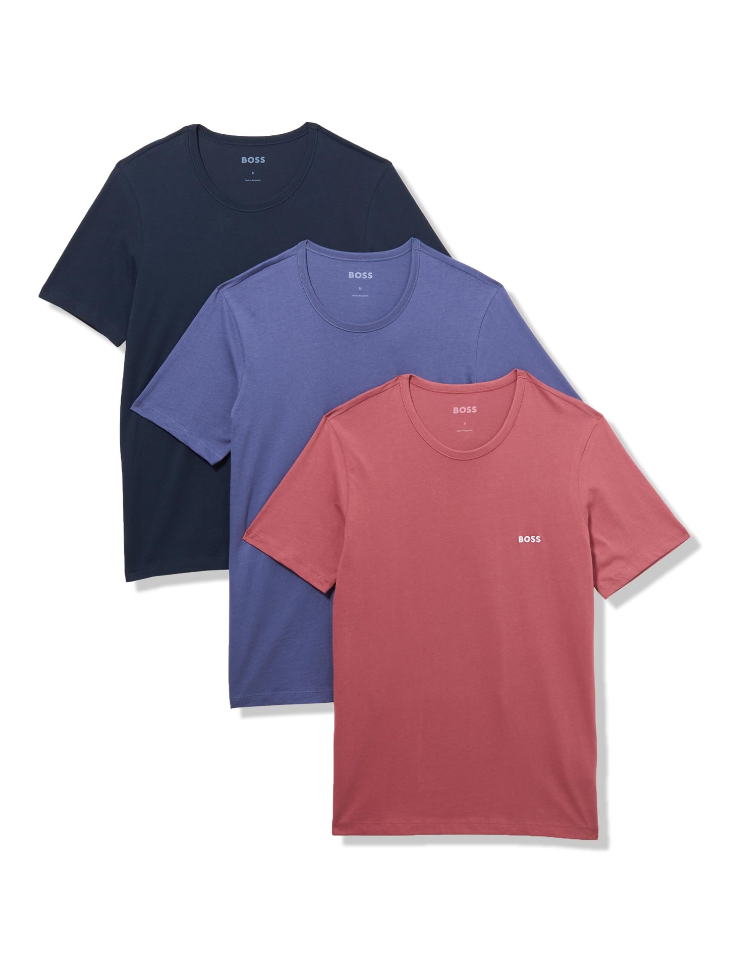 HOTBOSS Men's Logo Embroidered Cotton Tee 3 Pack
