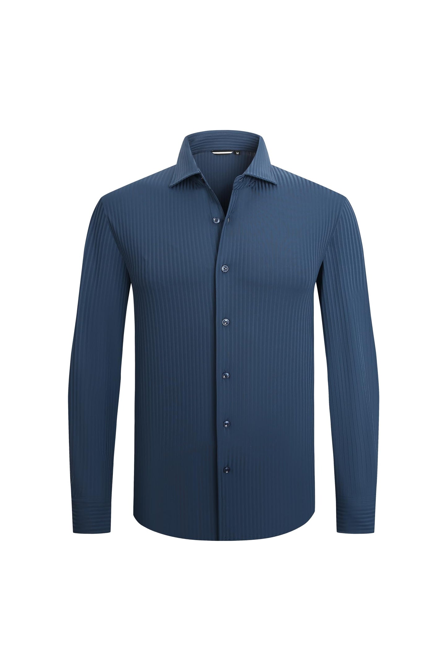 HOTSAMERM Mens Dress Shirt Stretch Wrinkle Free Casual Button Down Shirts | 4-Way Stretch & Moisture Wicking Performance Shirt for Business, Wedding, Work, Church, Easy Care Lightweight & Breathable