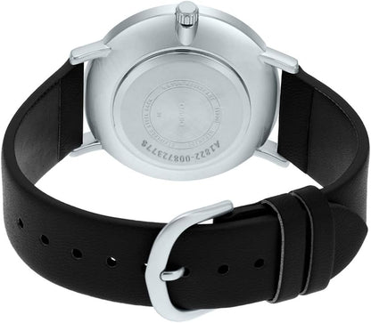 HOTCasio MTP-VT01L-1B2 Men's Minimalistic Black Dial Black Leather Band Analog Watch