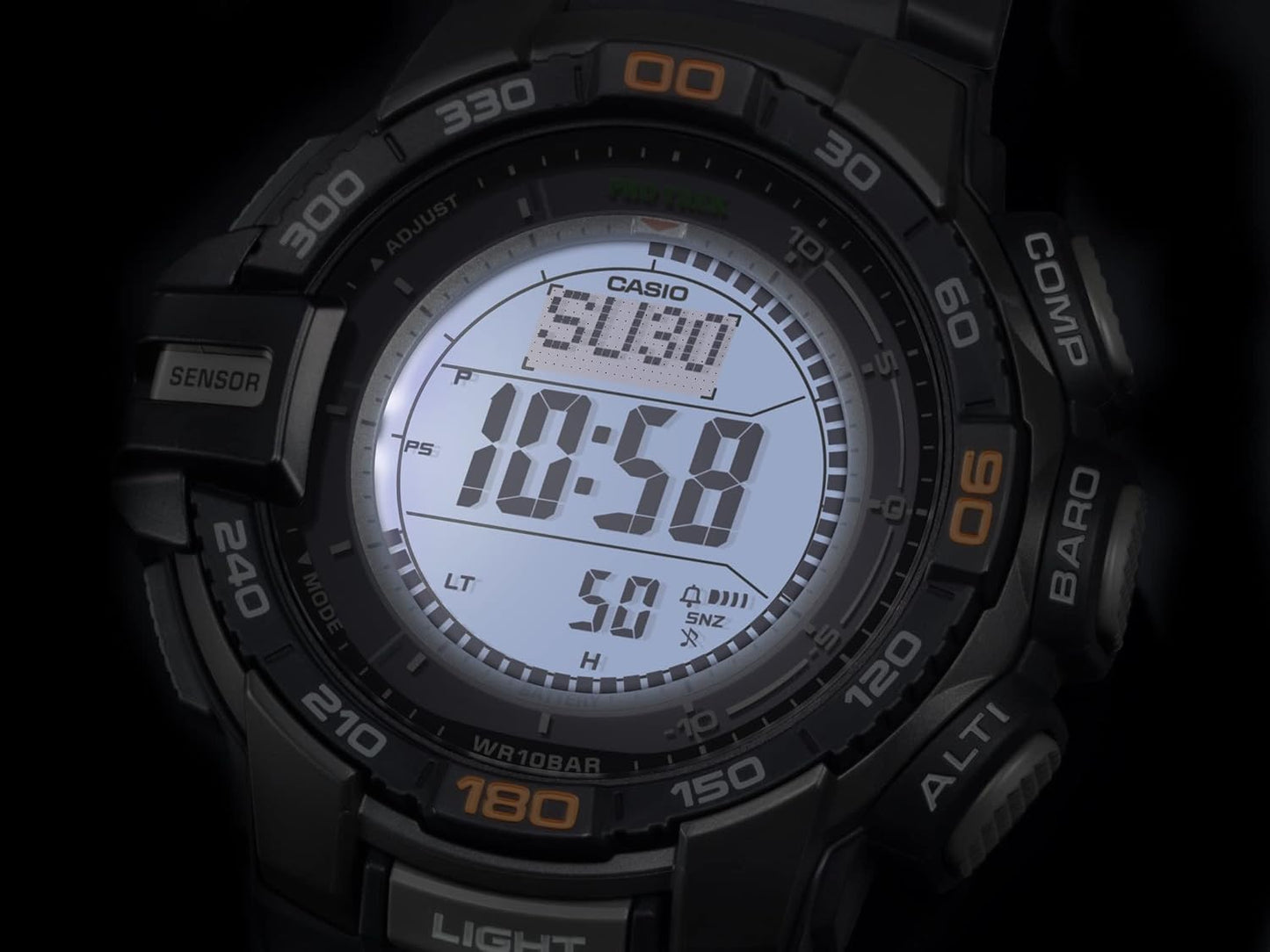 HOTCasio Men's Pro Trek PRG-270-1 Tough Solar Triple Sensor Multifunction Digital Sport Watch