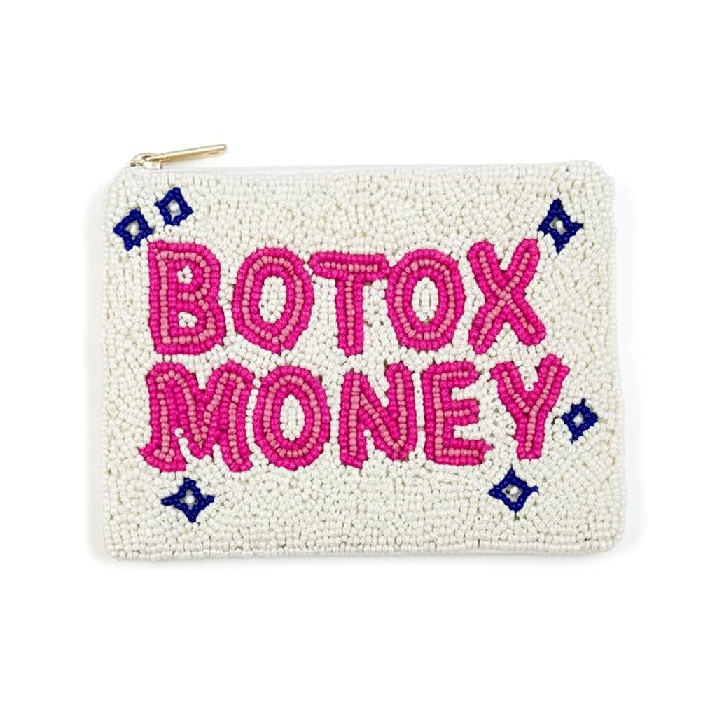 HOTBeaded Coin Purse Change Zipper Pouch Wallet Tacos & Tequila | Handmade Beadwork, Compact Organizer, Cash Holder, Card Storage, Makeup Pouch, Giftable Accessory, Everyday Carry