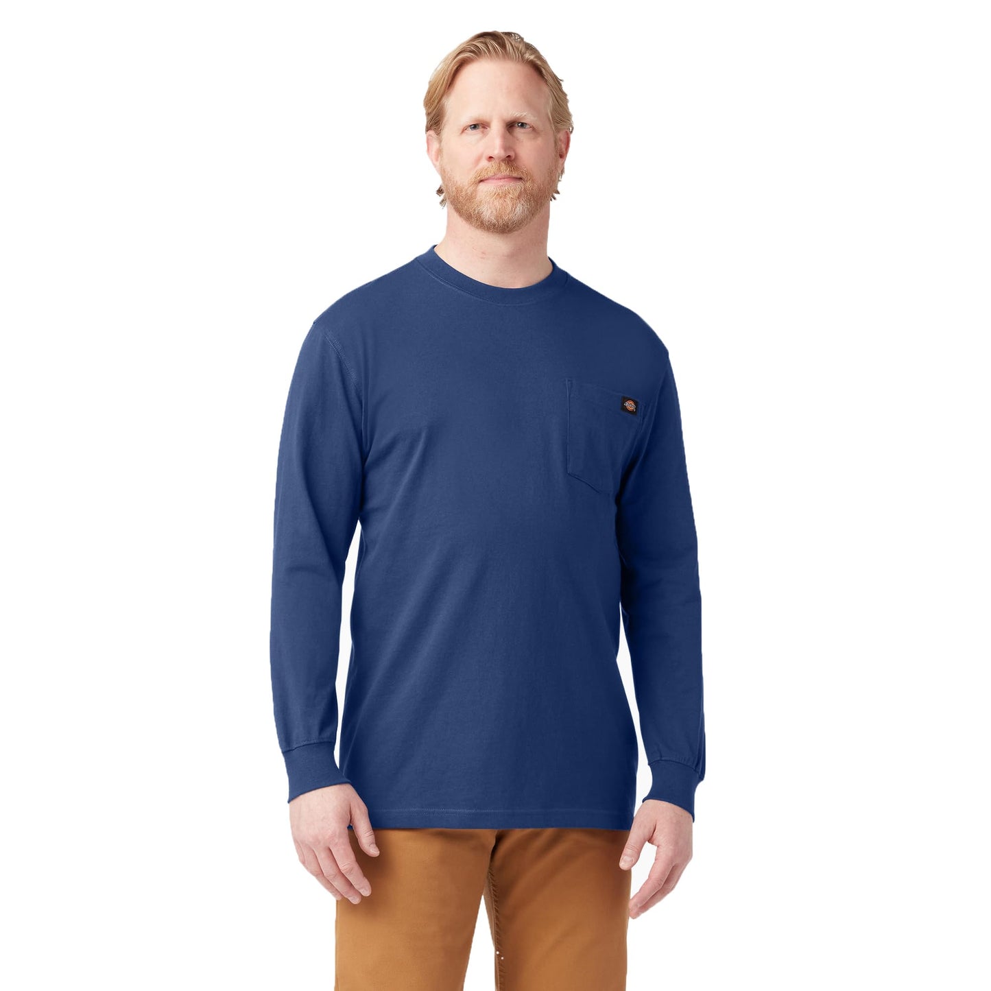 HOTDickies Men's Big and Tall Long Sleeve Heavyweight Crew Neck