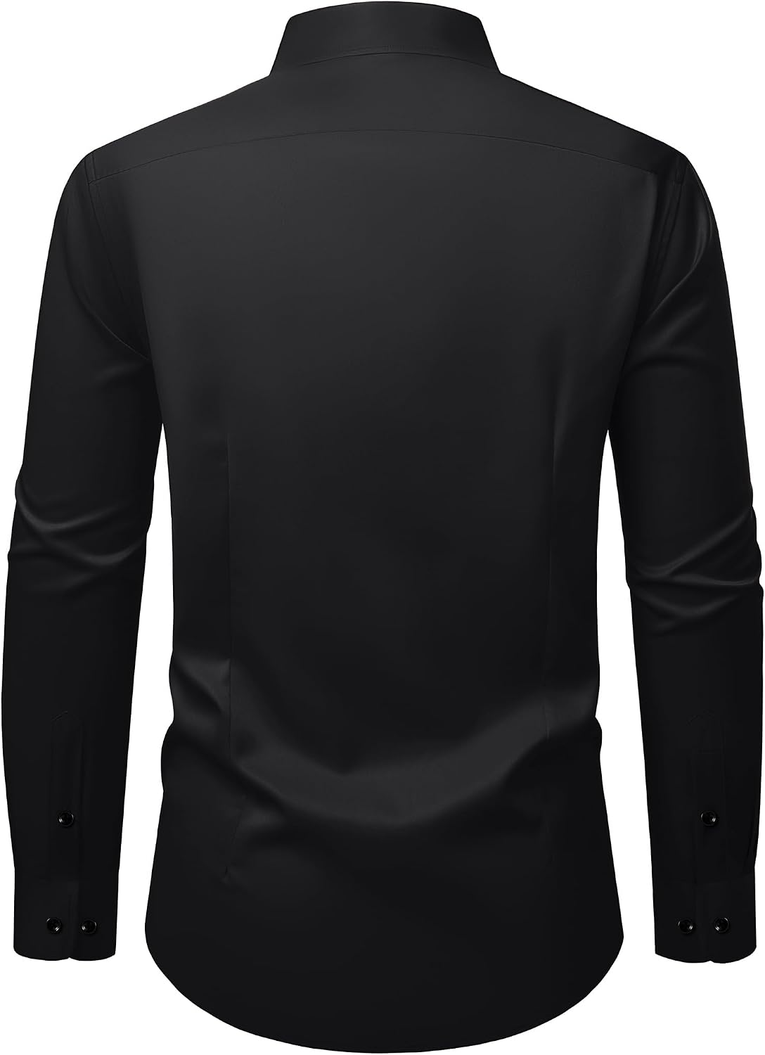 HOTMens Wrinkle Free Dress Shirts Regular Fit Business Button Down Shirt Formal Long Sleeve Wedding Stretch Shirts