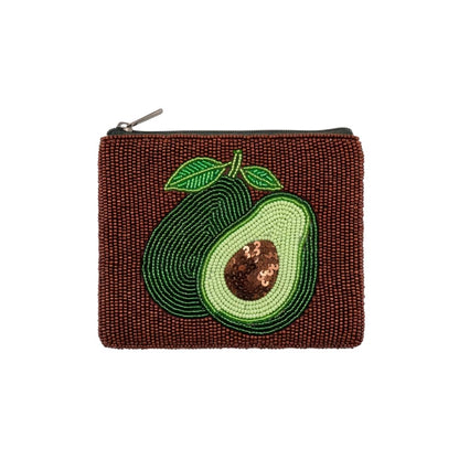 HOTBeaded Coin Purse Change Zipper Pouch Wallet Tacos & Tequila | Handmade Beadwork, Compact Organizer, Cash Holder, Card Storage, Makeup Pouch, Giftable Accessory, Everyday Carry