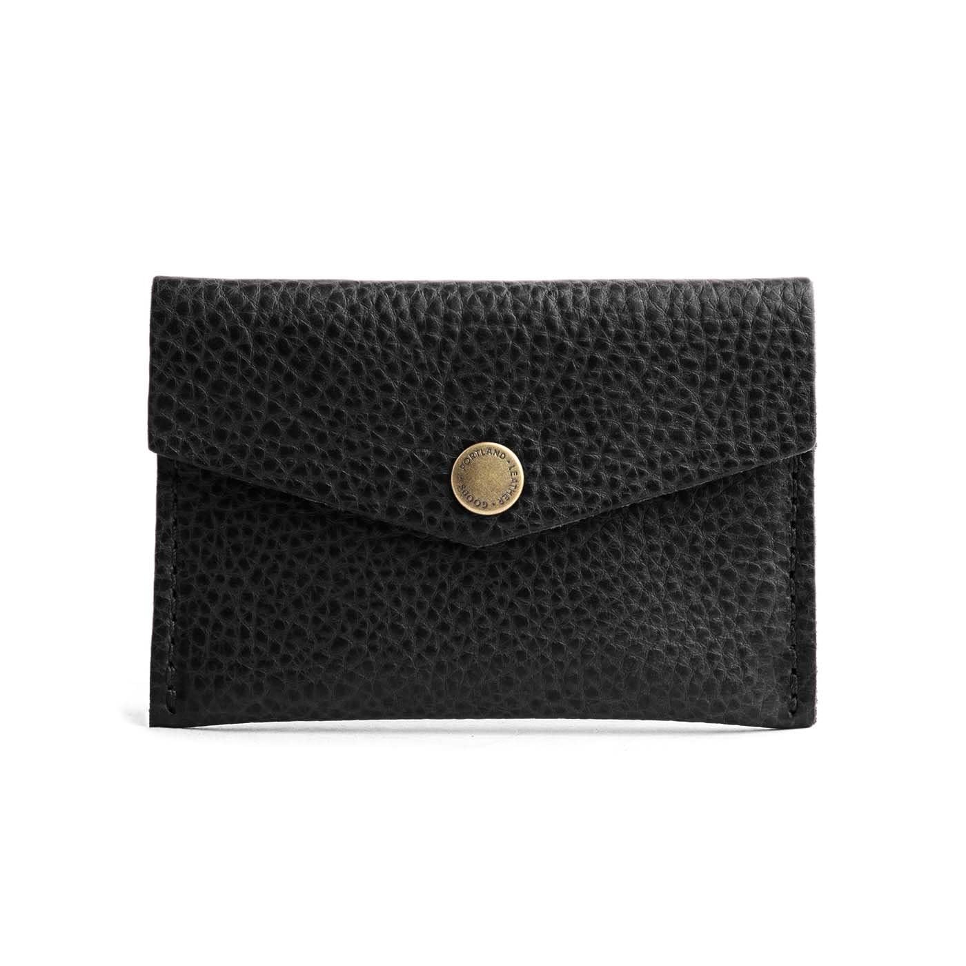 HOTPortland Leather Goods Mini Envelope Wallet for Women – Handmade from the Finest Full-Grain Hides – Features Two Interior Pockets with Secure Snap Closure – Cognac