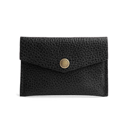 HOTPortland Leather Goods Mini Envelope Wallet for Women – Handmade from the Finest Full-Grain Hides – Features Two Interior Pockets with Secure Snap Closure – Cognac