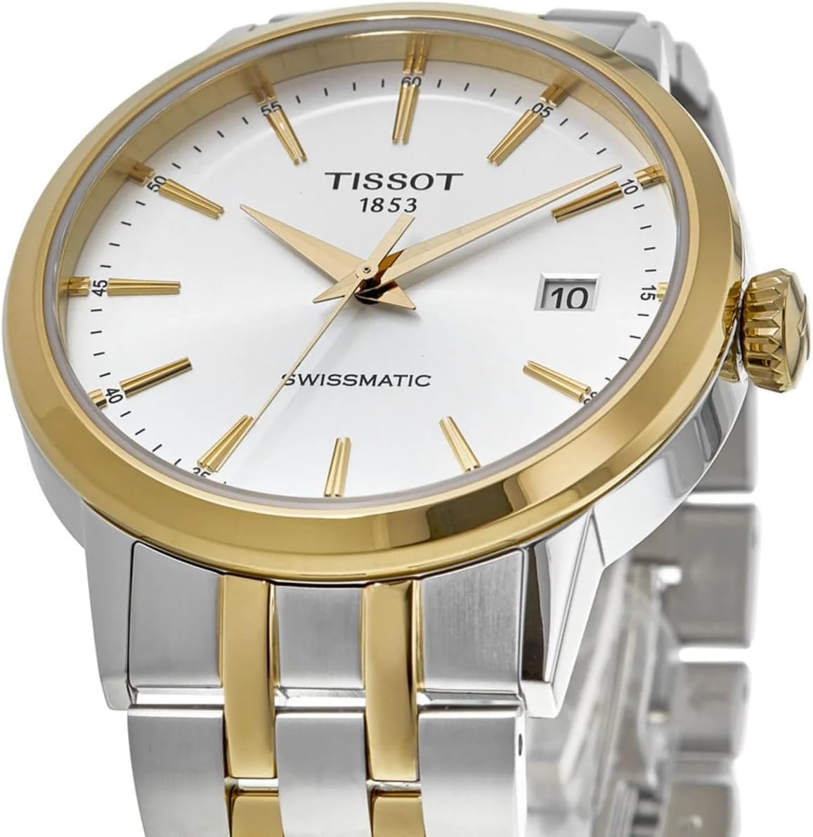 HOTTissot mens Classic Dream Stainless Steel Dress Watch gold T1294072203101
