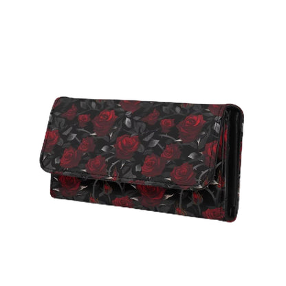 HOTNovelty Jeans Print Womens Wallets Leather Clutch, Vintage Denim Block Patch Design Long Wallet for Women Blue Credit Card Holder with Coin Purse ID Window