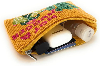 HOTNot A Hugger Beaded Coin Purse, Beaded Coin Pouch, Small Wallets for Her, Birthday Gifts, Small Pouch, Gift Card Pouch