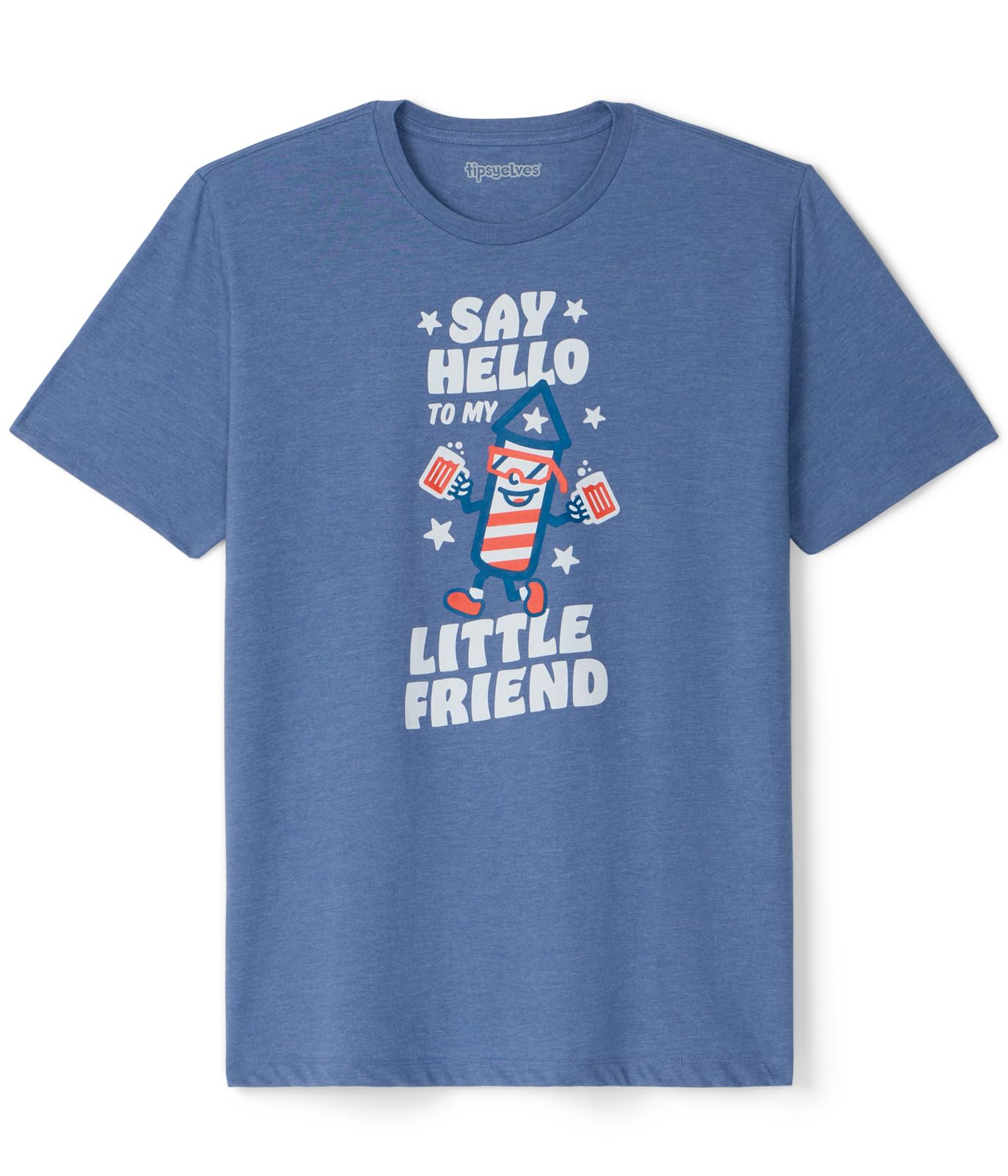 HOTTipsy Elves Patriotic Shirts for Men Comfy Casual American Flag Short Sleeve Mens 4th of July Summer Tees