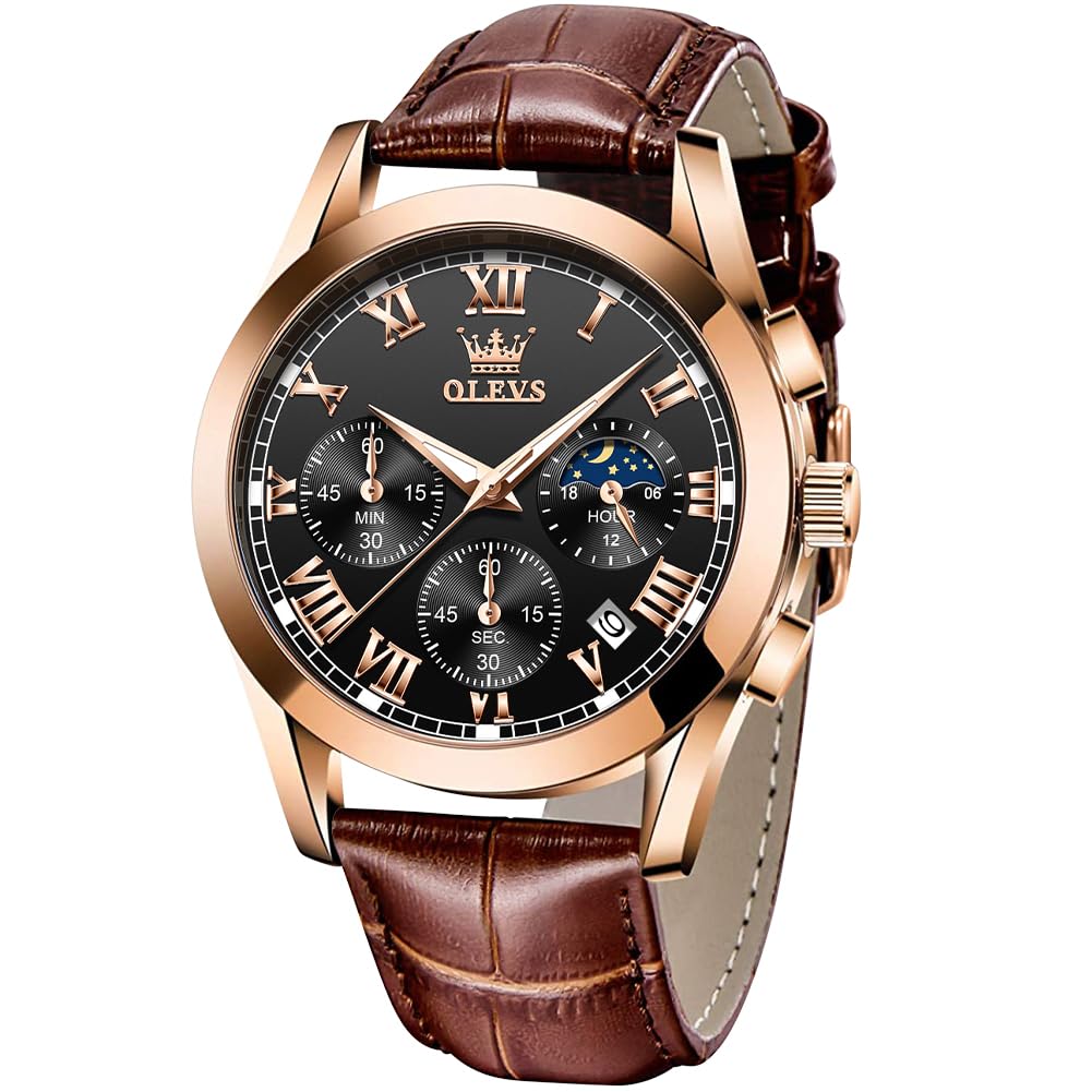 HOTOLEVS Mens Watches Stylish Chronograph Waterproof Luminous Silicon Strap Multifunction Watches for Men Business Men Wrist Watch