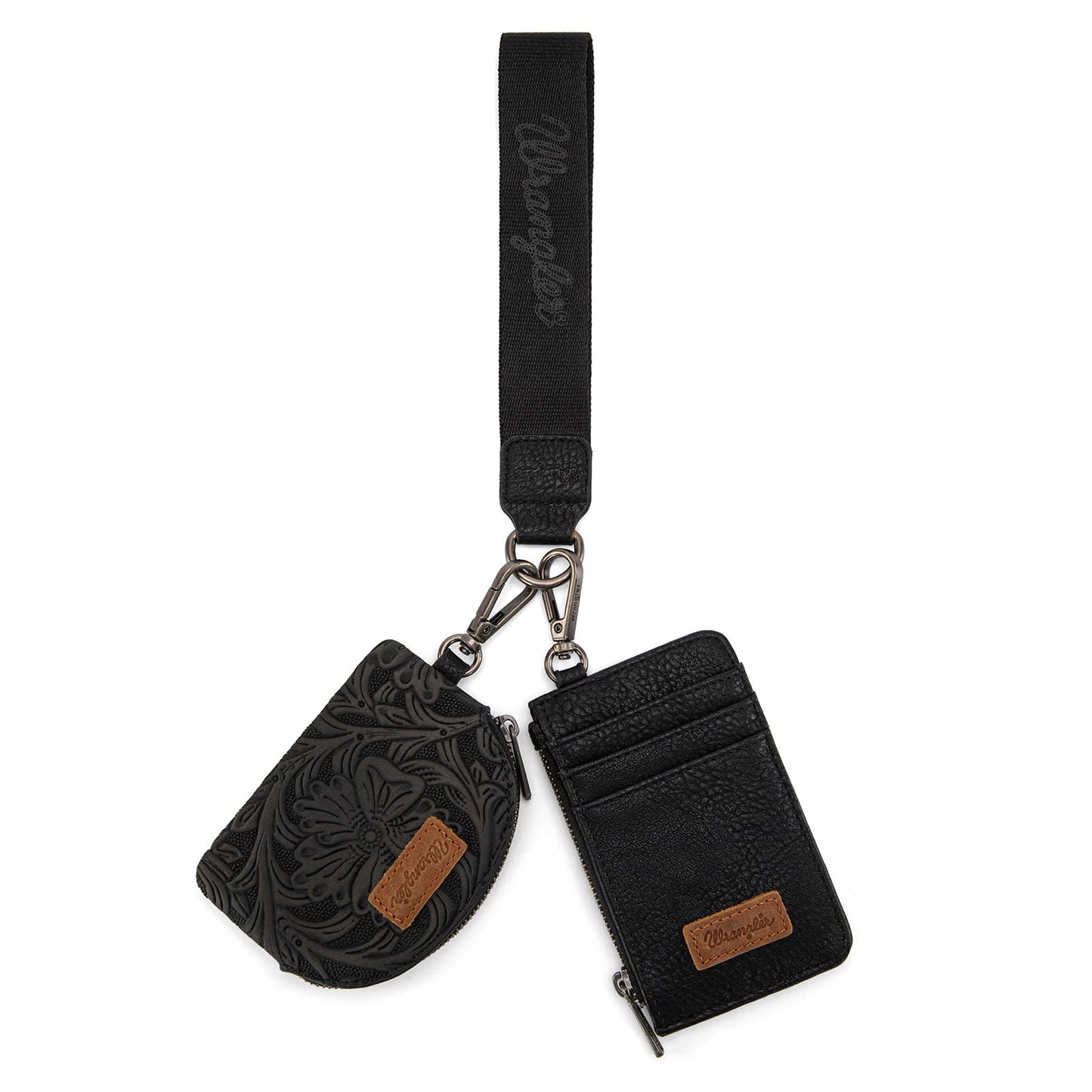 HOTWrangler Keychain Wristlet Wallets for Women Western Dual Pouch Wristlet Credit Card Holder Wallet